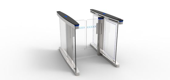 kaufen Hotel-Schwingen-Drehkreuz-Tor DC-schwanzloses Servobewegungsglasdrehkreuz-Tor online manufacture