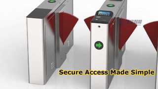 Sehen Sie sich die Demo zur vollautomatischen Zugangskontrolle „J281 Optical Stainless Steel Flap Security Access Gates“ an