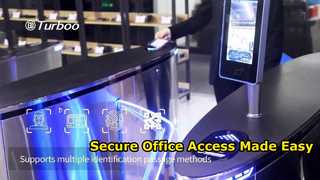 Beobachten Sie: B203C SUS304 Flap Barrier Gate Gesichtserkennungs-Fingerabdruck für die Vitrine von Bürohotels